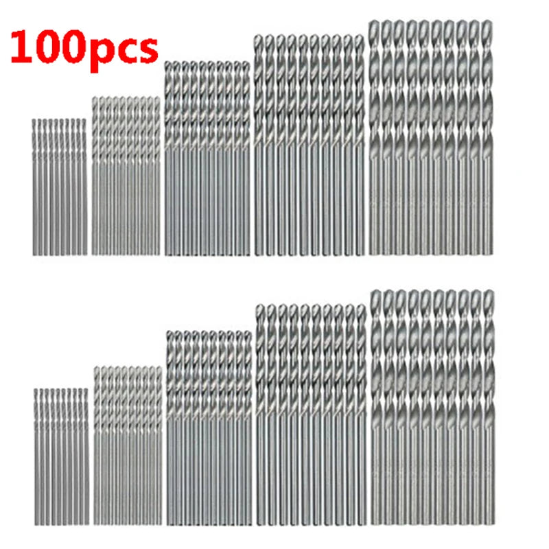 100/50Pcs Titanium Coated Drill Bits