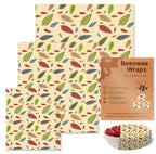 3PC/SET Beeswax Food Wraps, Reusable