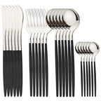 24pcs Stainless Steel Tableware Set