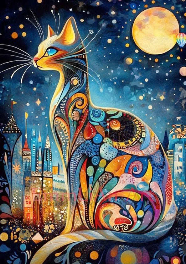 Diamond Painting Kit,  Black Cat