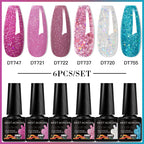 6pc Nail Gel Polish Set