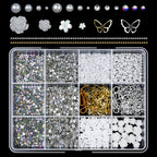 12Grids/Box Mixed Nail Charms