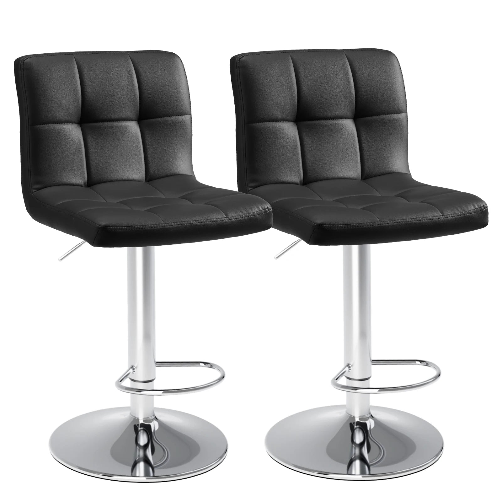 Leather Bar Stools Set of 2