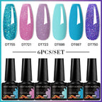 6pc Nail Gel Polish Set