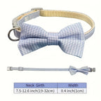 Adjustable Plaid Collar Tie Knot