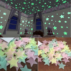 100pcs Fluorescent/ Stars Wall Stickers