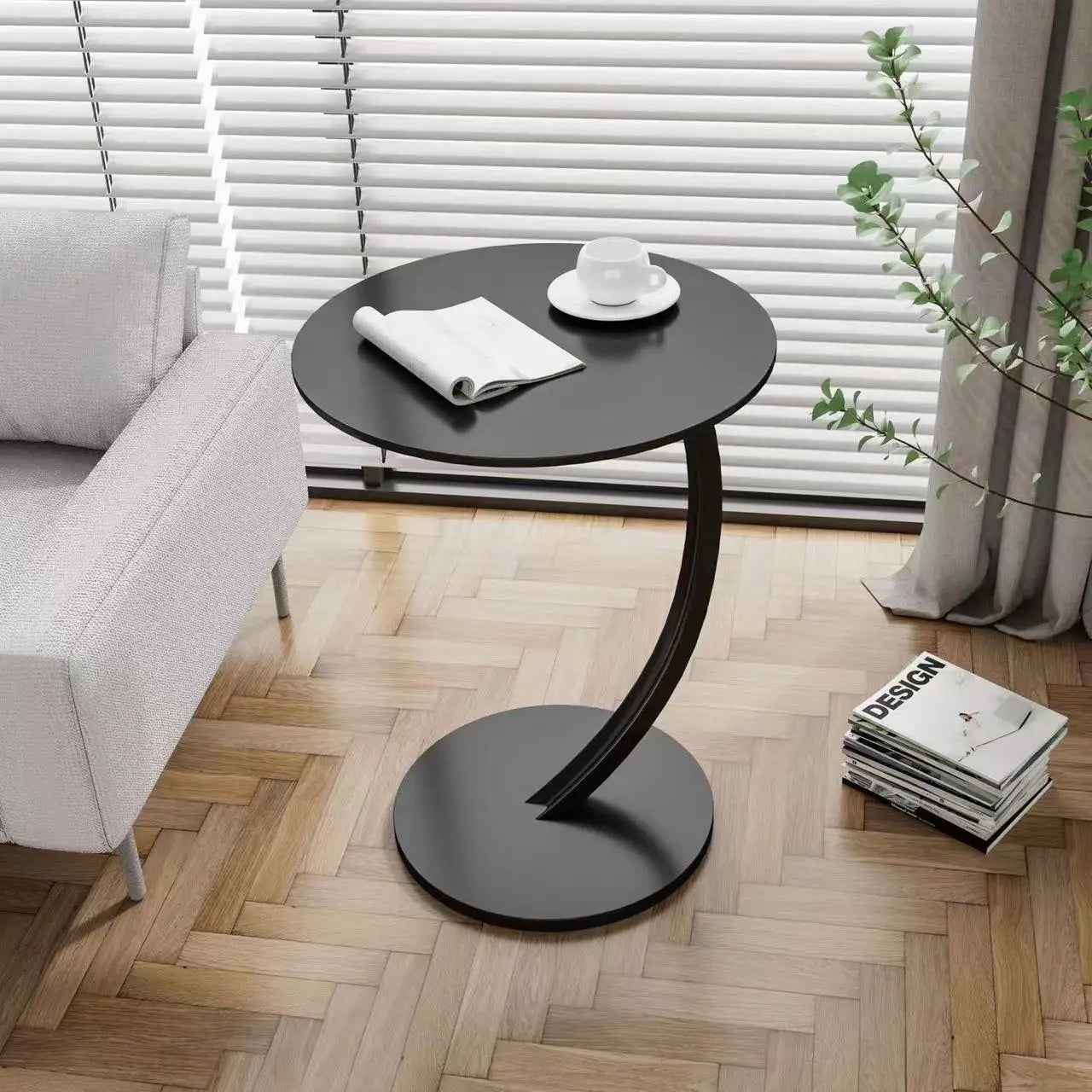 Round End Table, with Drawer