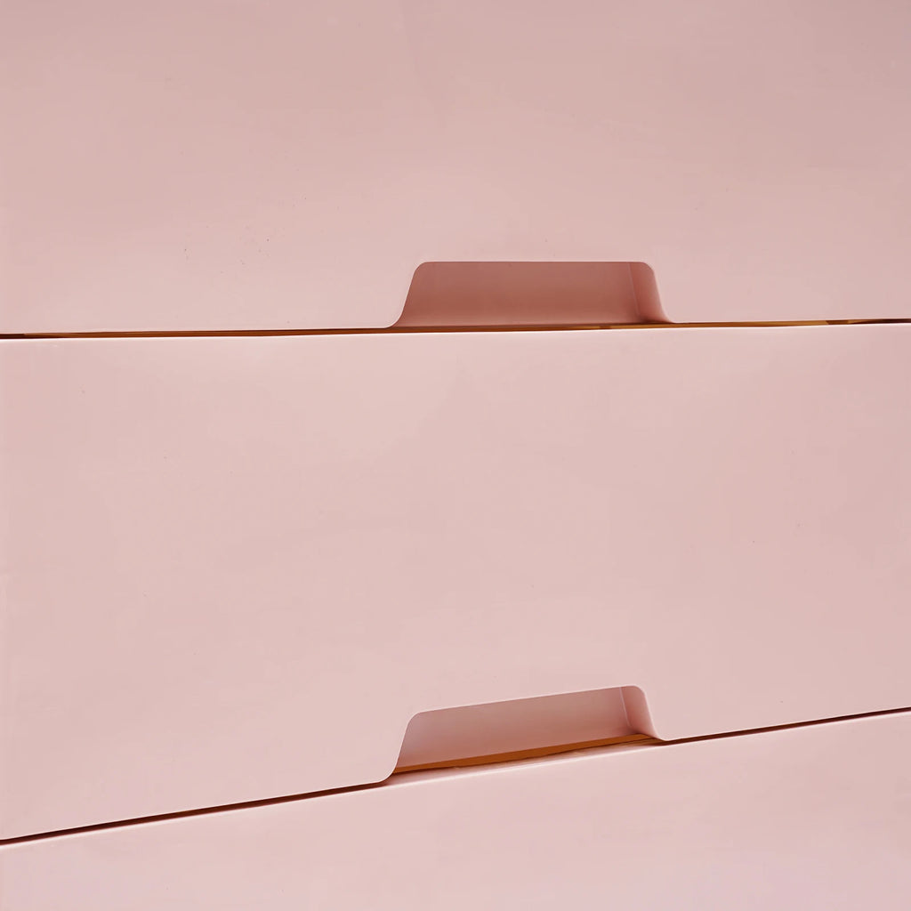 Pink Storage Cabinet/ 6 Drawers/ Lock