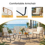 Outdoor Wicker Patio Furniture/ Set 4 pc