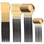 24pcs Stainless Steel Tableware Set