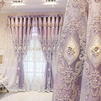 1PC ,Luxury vintage-style embroidered curtains