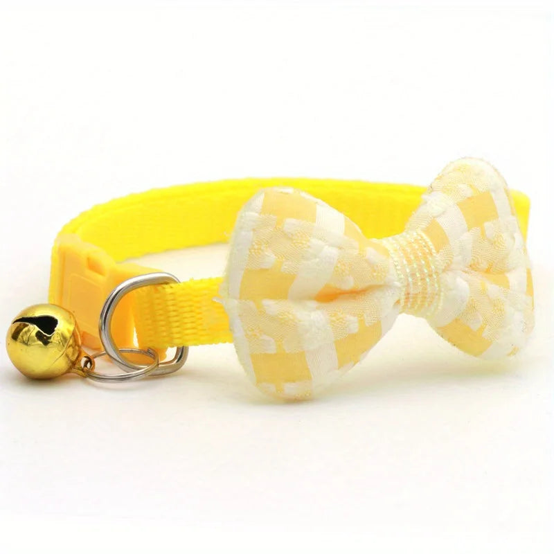 Adjustable Plaid Collar Tie Knot