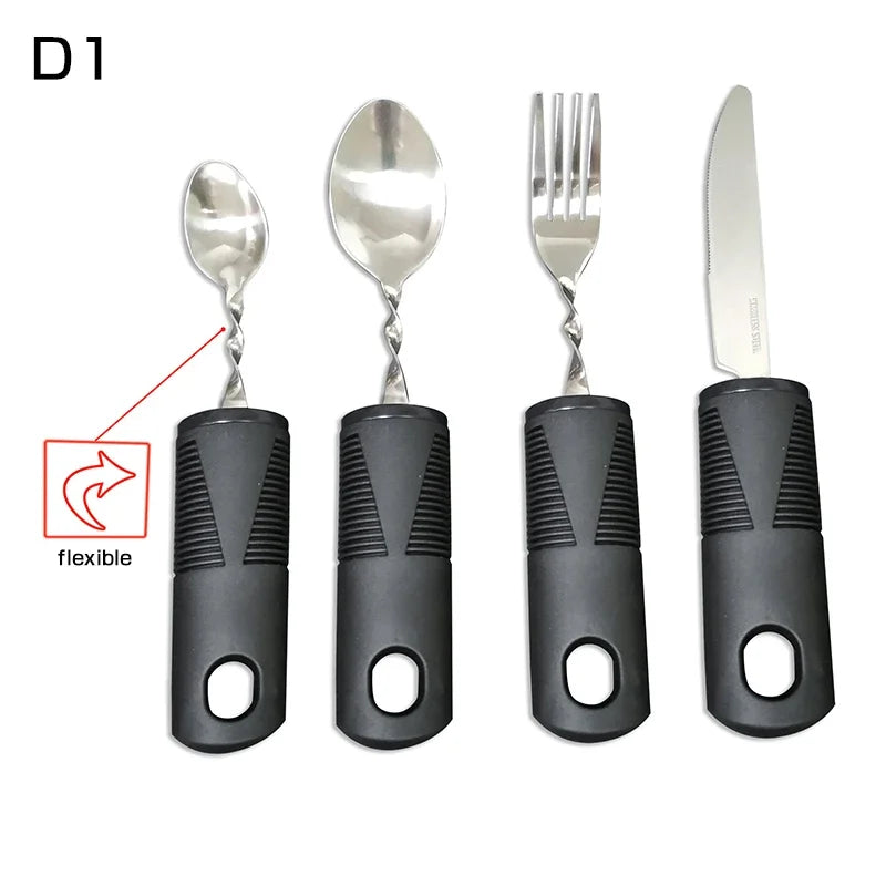 3/4/5Pcs/Set Elderly Adaptive Utensils