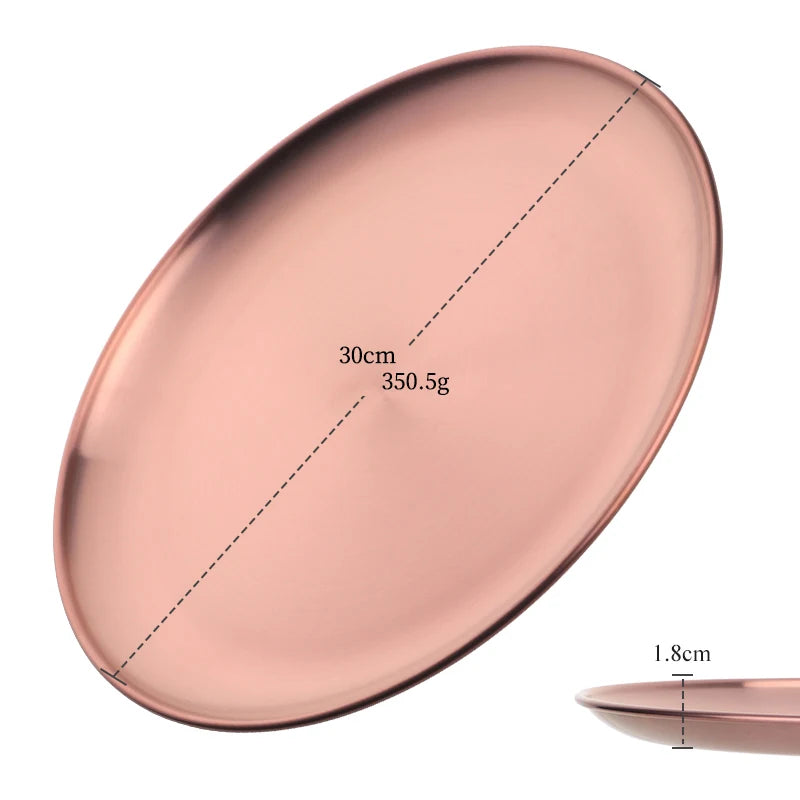 Stainless Steel Dinner Plates