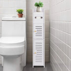 White Storage Column Cabinet