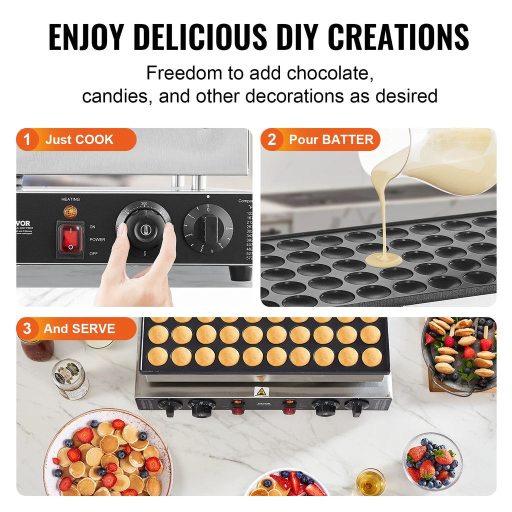 Mini Pancake Maker  Dual Temp / Time Control
