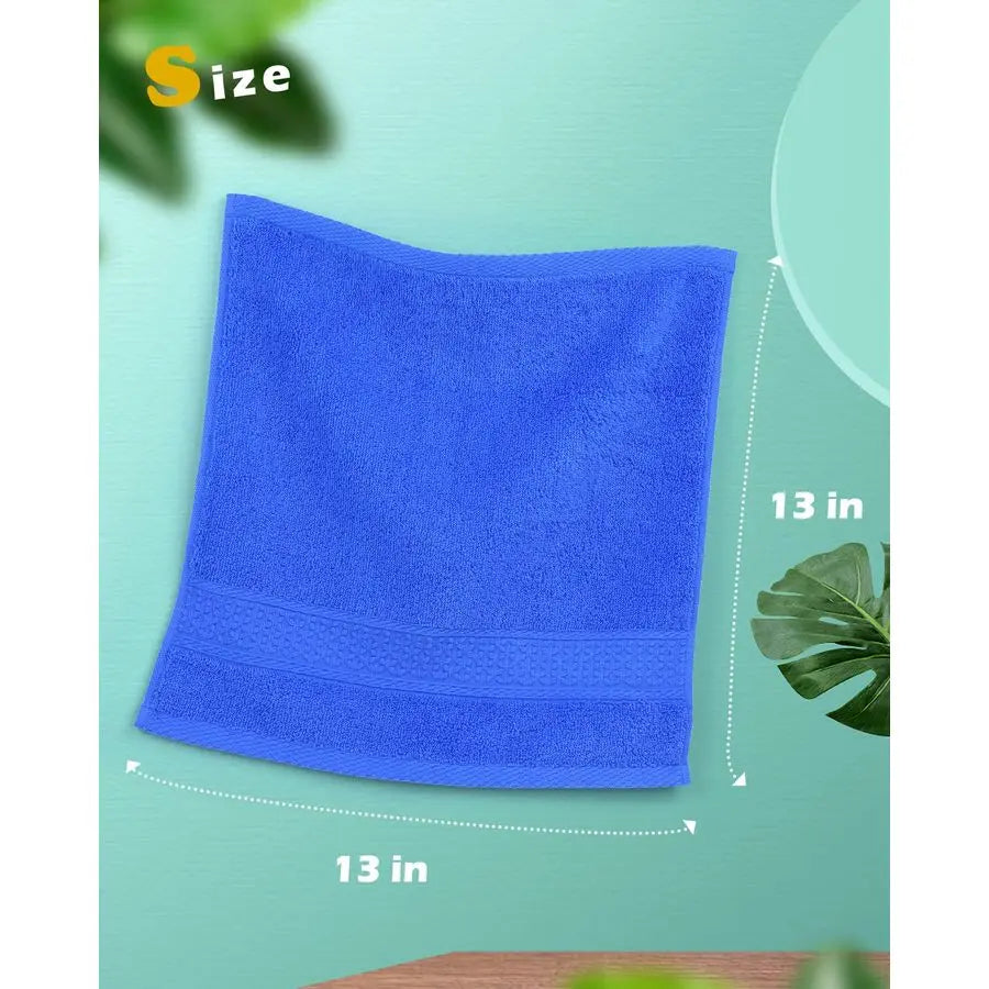 24 Washcloths Set 8 Colors, 100 % Cotton