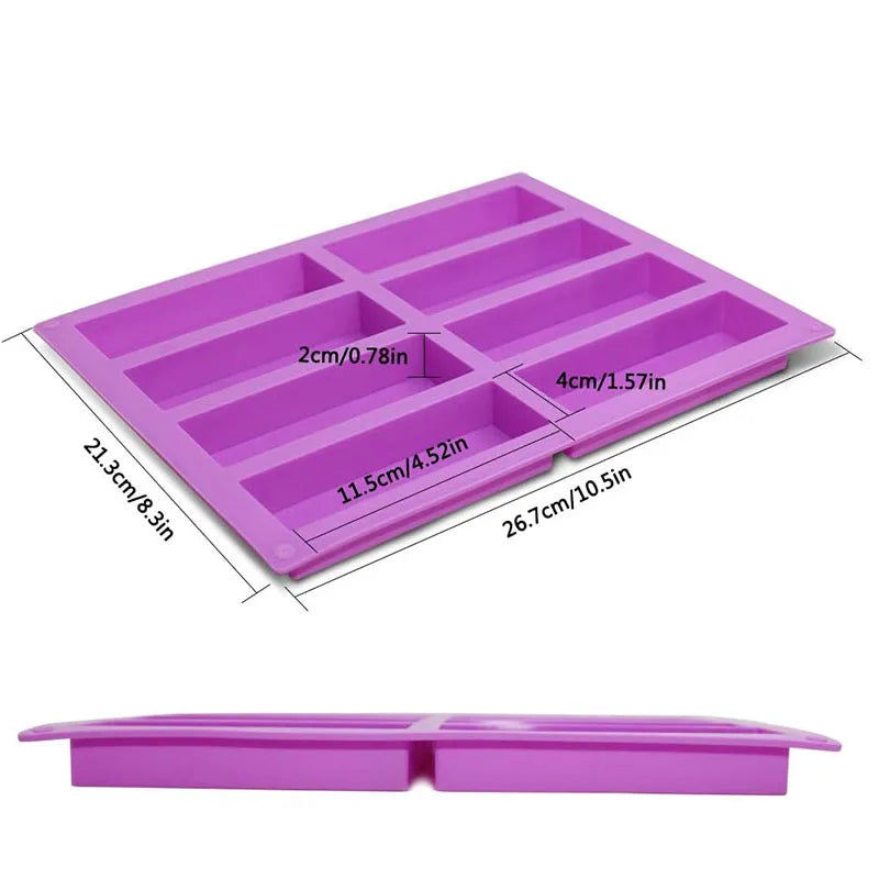 8 Rectangle Silicone Molds