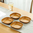 10PCS Wood Grain Dish