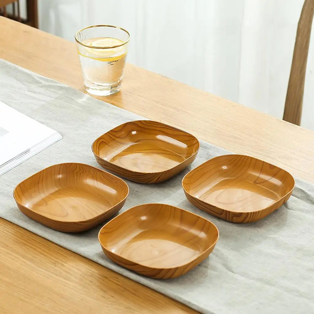 10PCS Wood Grain Dish