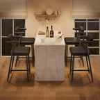 2 Bar Stools / Back/ Upholstered Wider Seat