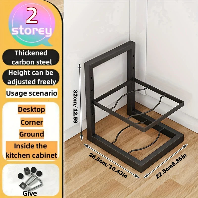 Pot Rack Storage Organizer