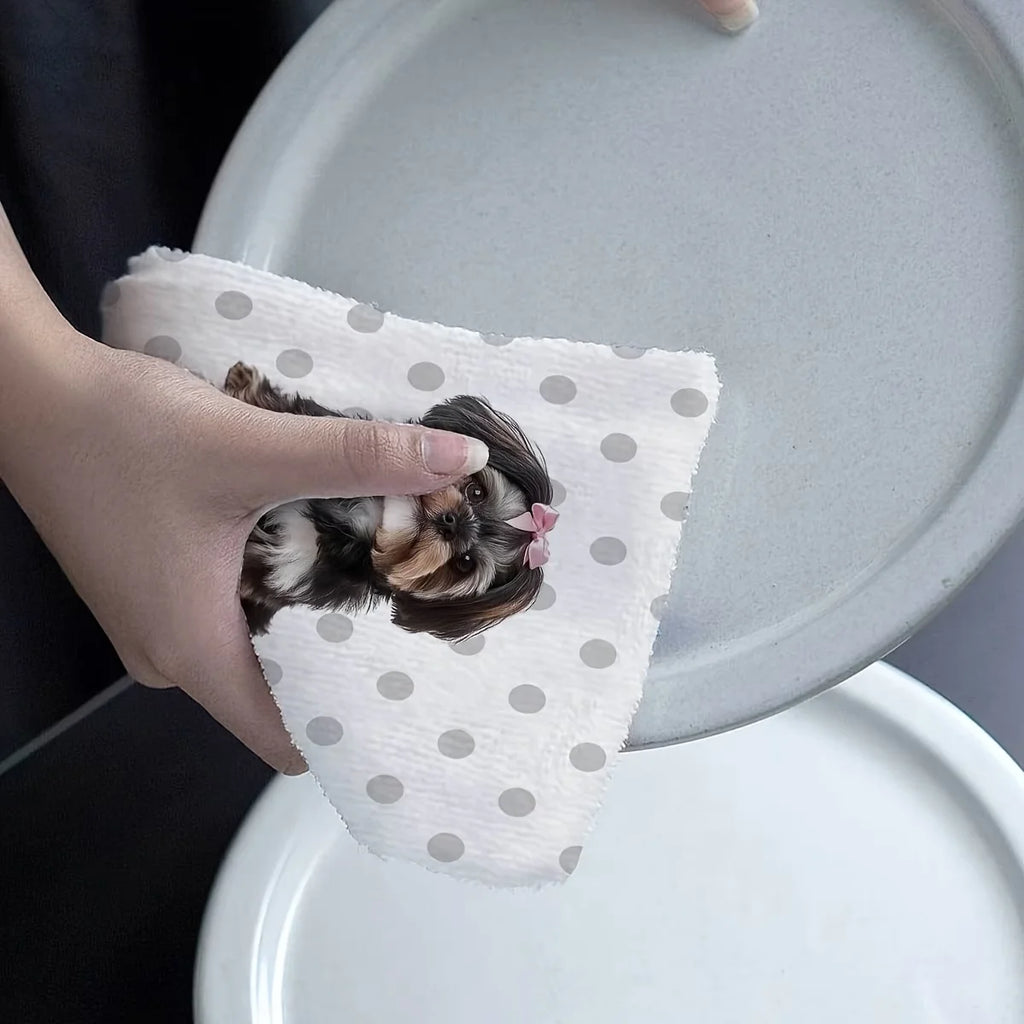 2-Pack Spotted Yorkshire Terrier Towels