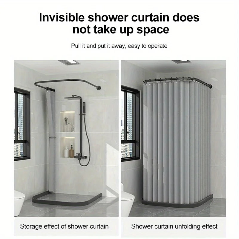 Foldable Magnetic Shower Curtain