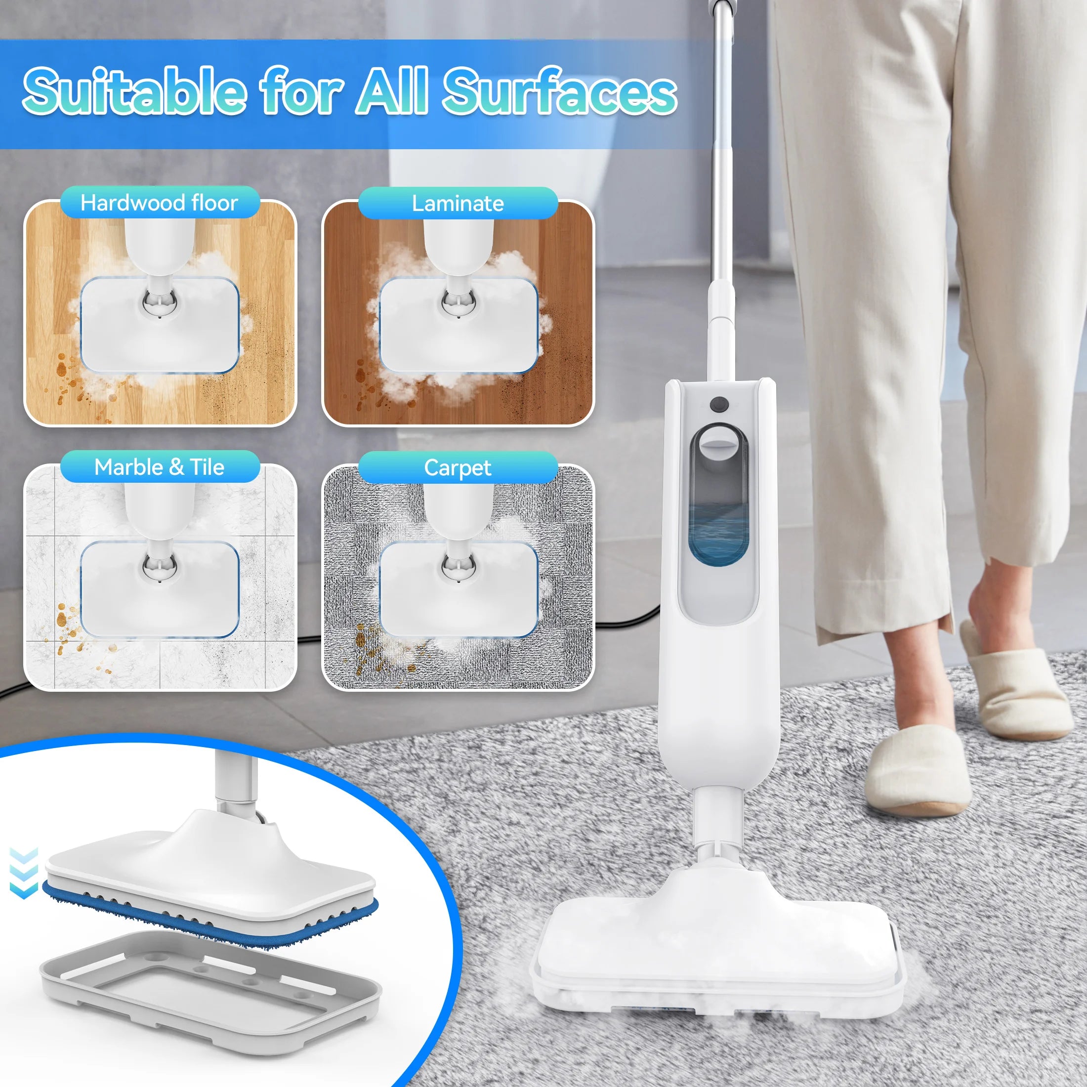Steam Mop / Scrubbing Steam Vac