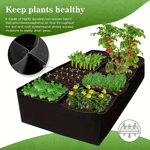128 Gallon, 3x6FT Breathable Raised Beds