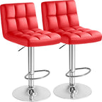Modern Leather Swivel Bar Stools (2)