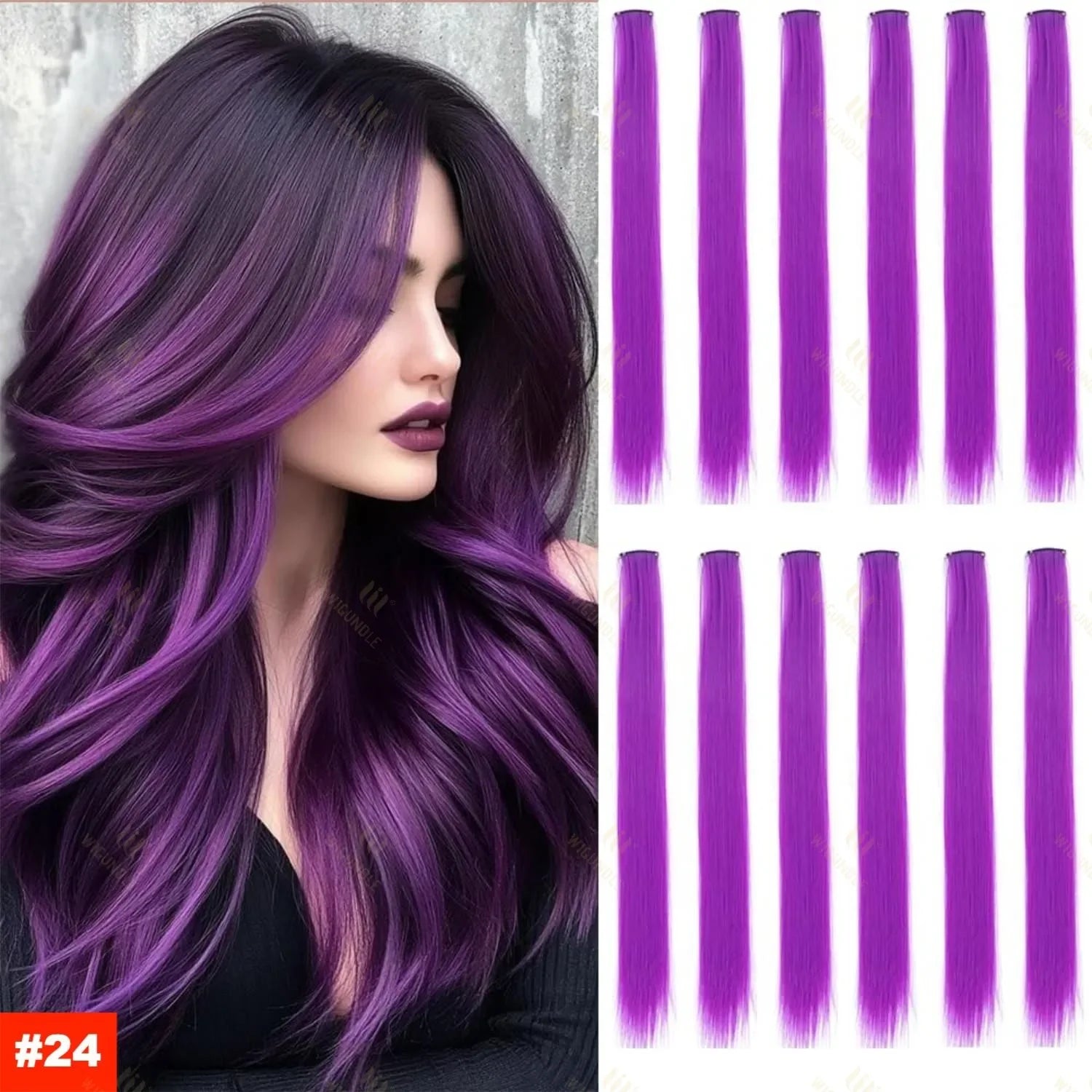 18 Color Clip Style Hair Extensions