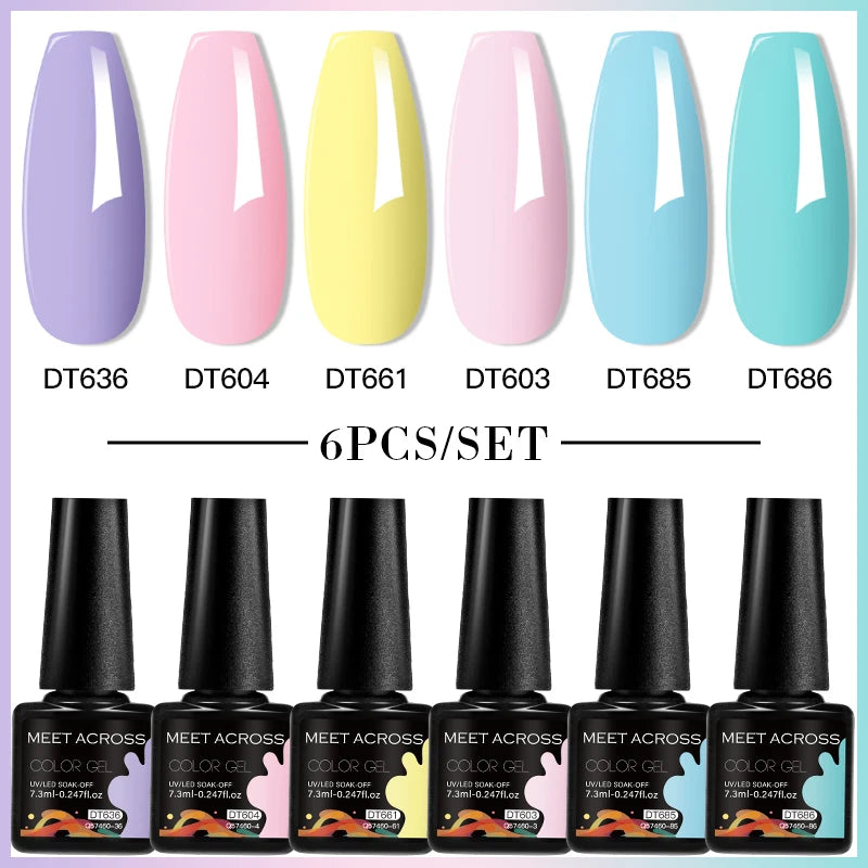 6pc Nail Gel Polish Set