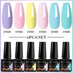 6pc Nail Gel Polish Set