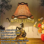 European Clock Peacock Lamp