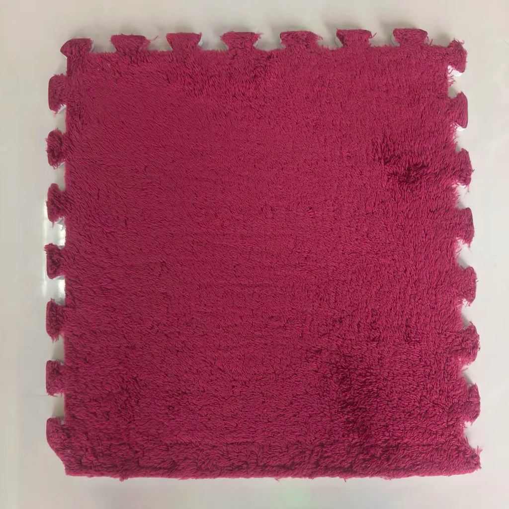 10Pcs Plush Puzzle Mat , 30x30x1CM