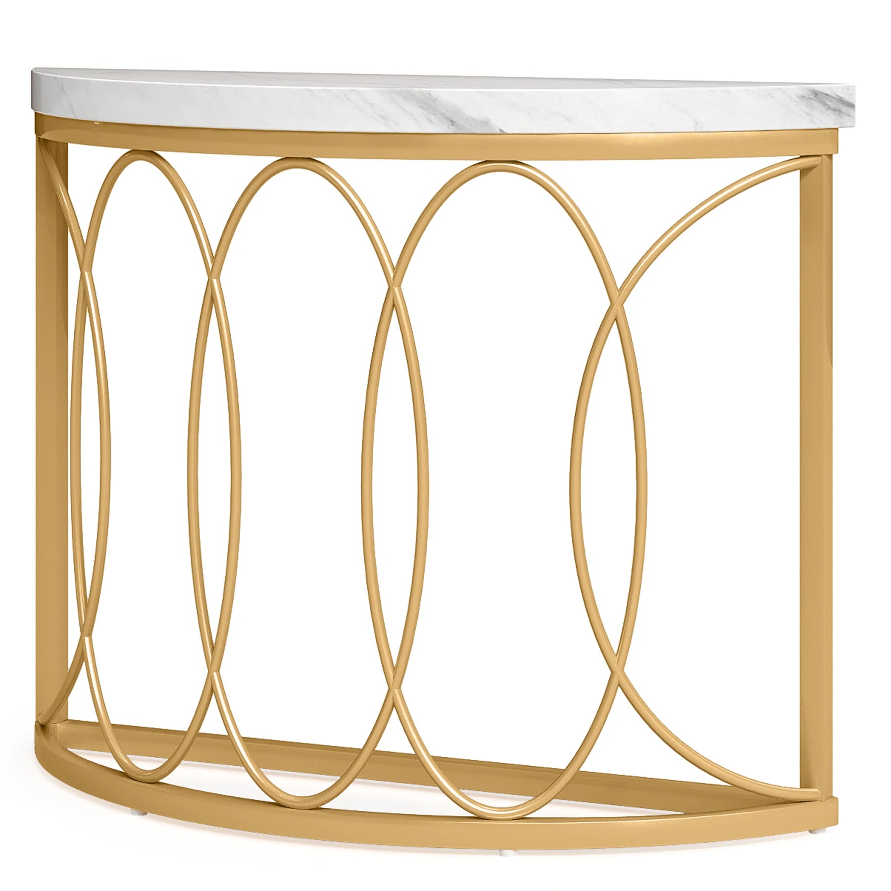 Half Moon Gold Console Table