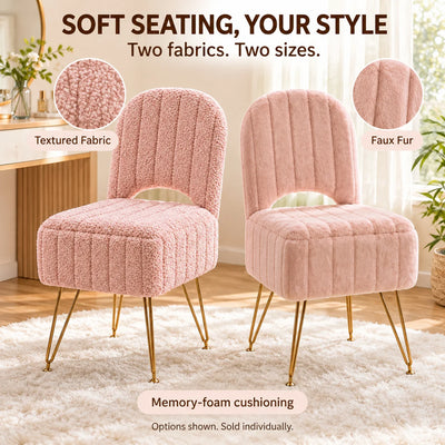 Pink Storage Chair/Faux Fur/ Large / Small