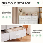 5/7/10 White Fabric Drawers Cabinet