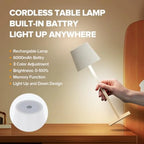 (4) Cordless Lamps,  Rechargeable Battery, Touch Control