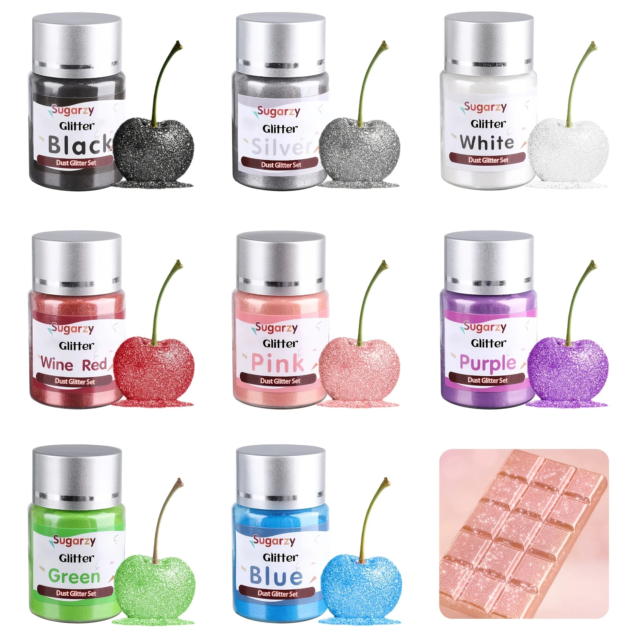 Rainbow Glitter Cake Decorating Supplies