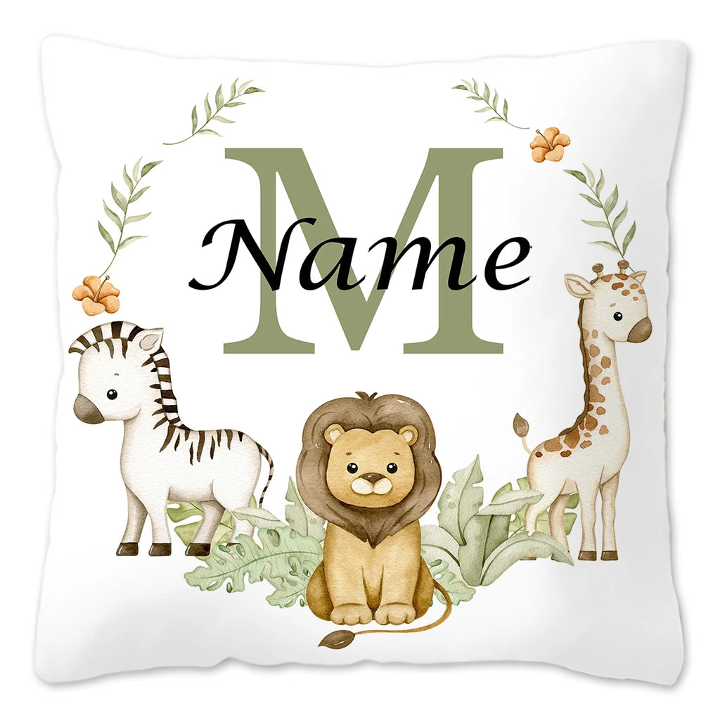 Animal with Name Pillow Case, Personalized