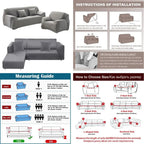 Solid Color Sofa Covers, Elastic