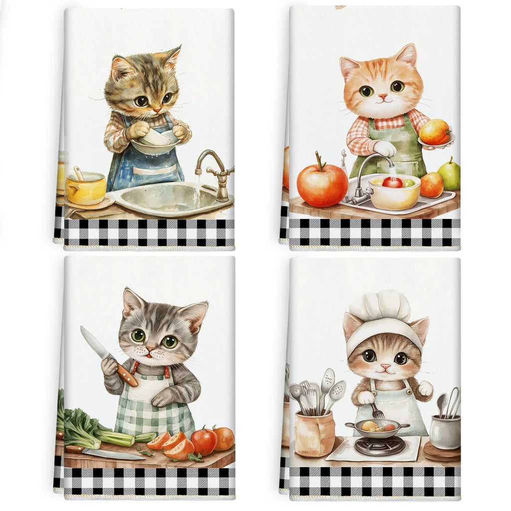 2-Piece Cat Chef Towel Set
