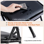 2 Leather Padded Folding  Chairs
