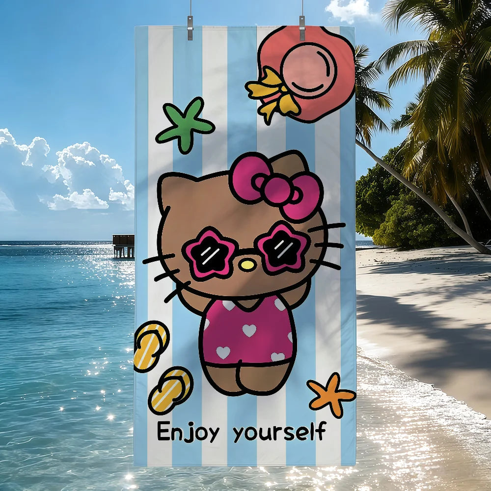 Hello Kitty Leopard Beach Towels
