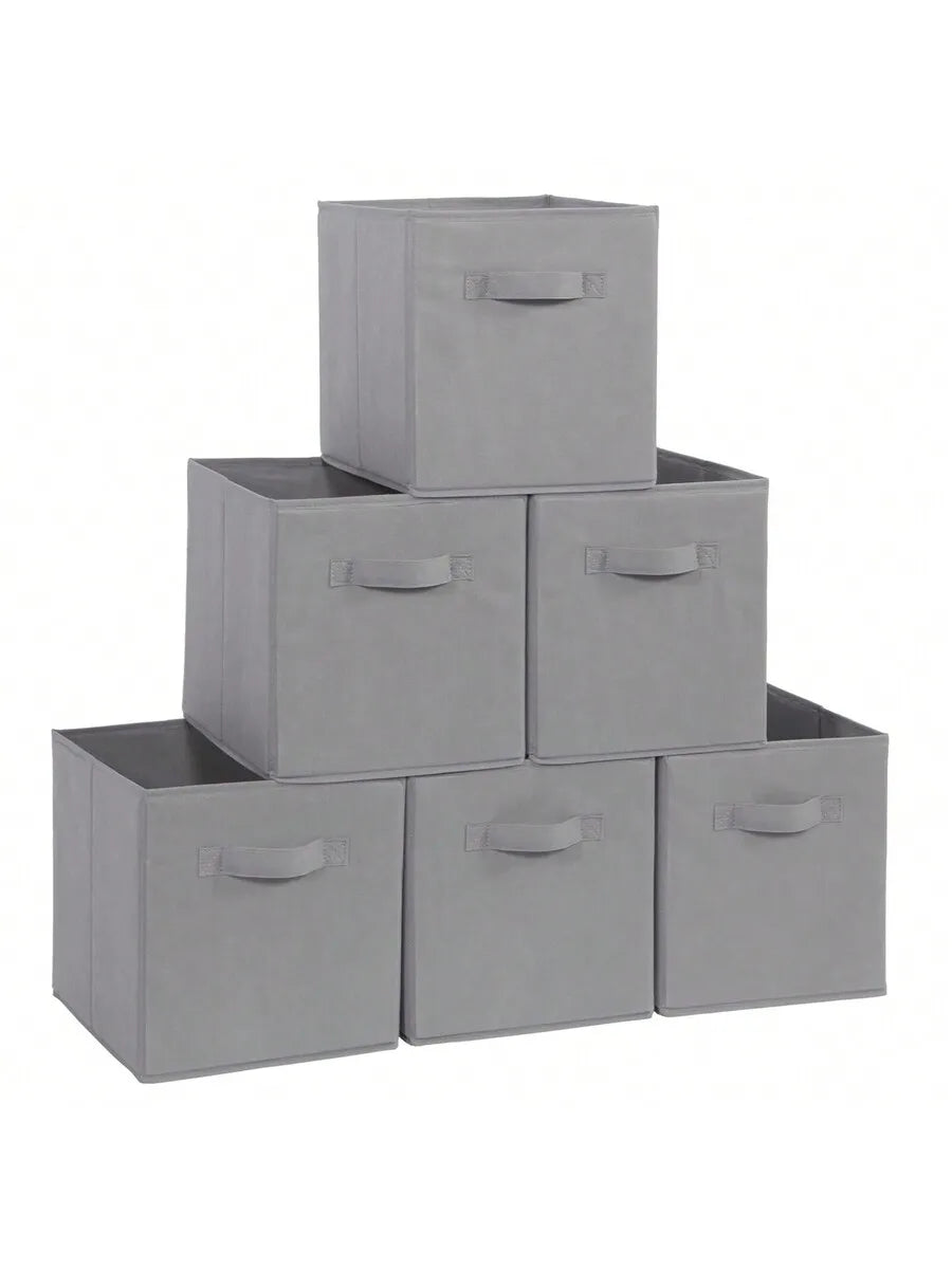 3/6-Pack 11" Collapsible Fabric Cube Storage Box