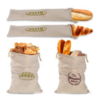 Linen Bread / Reusable, Drawstring Bag