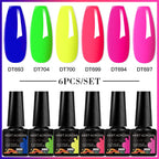 6pc Nail Gel Polish Set
