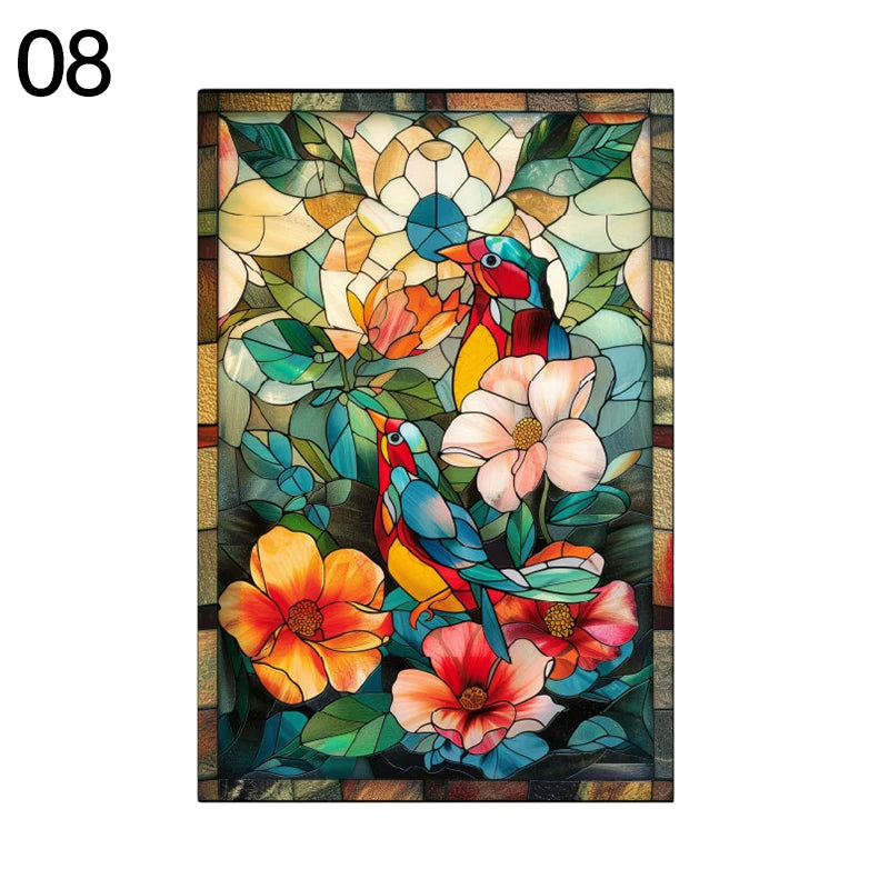 Retro Painted Printed Stained Glass Film